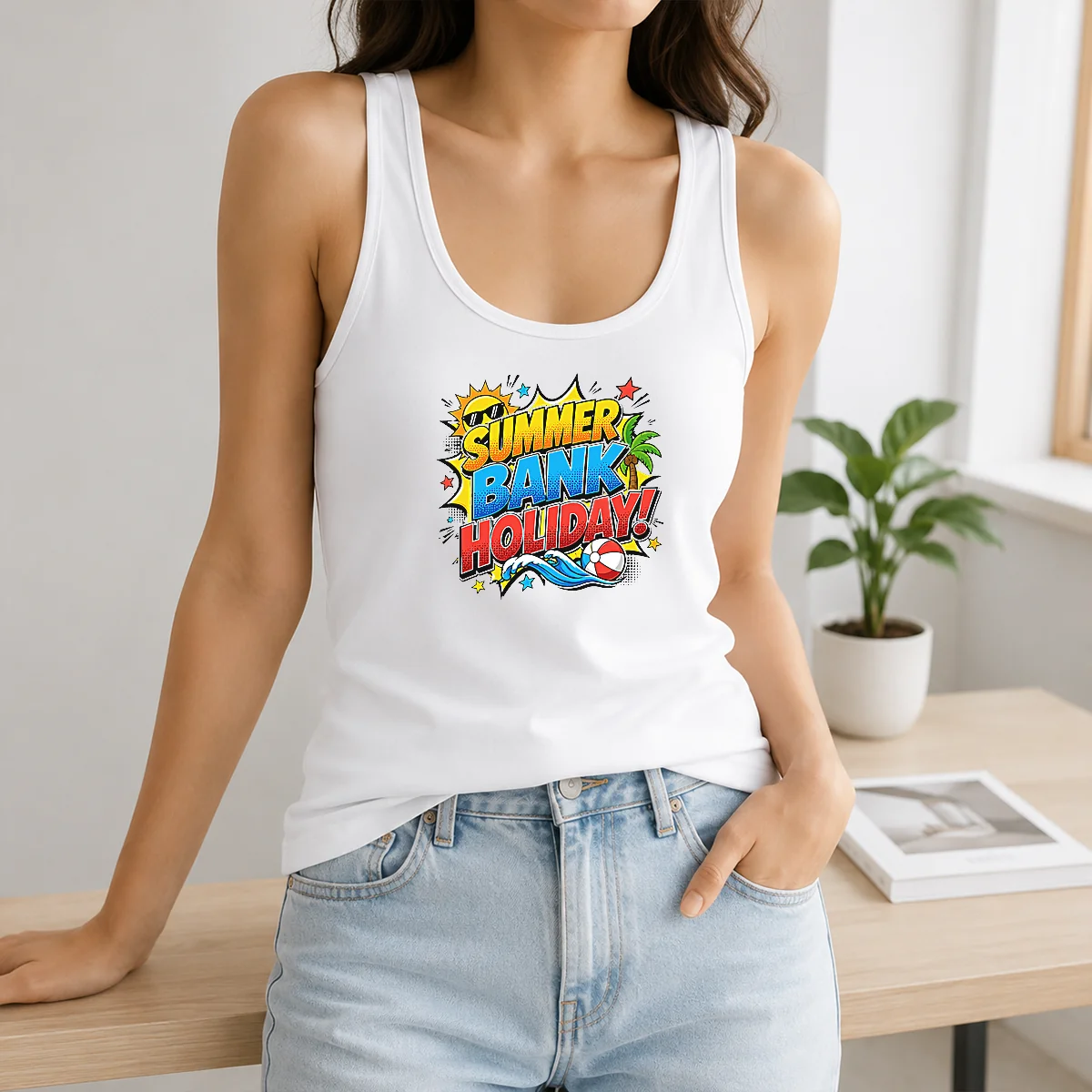 Pretty Pop Art Comic Summer Bank Holiday Beach Ball Wave Shirt - Image 3