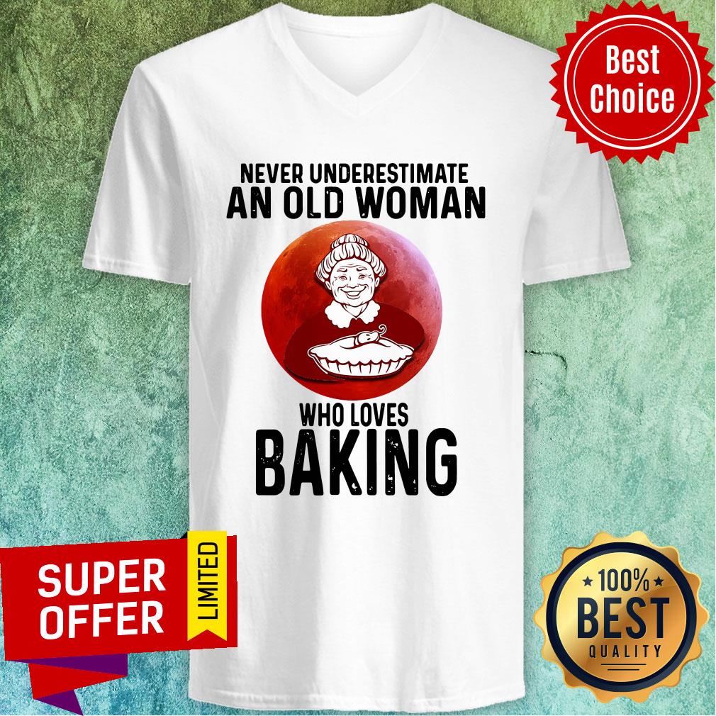 Premium Never Underestimate An Old Woman Who Loves Baking Shirt - Image 3