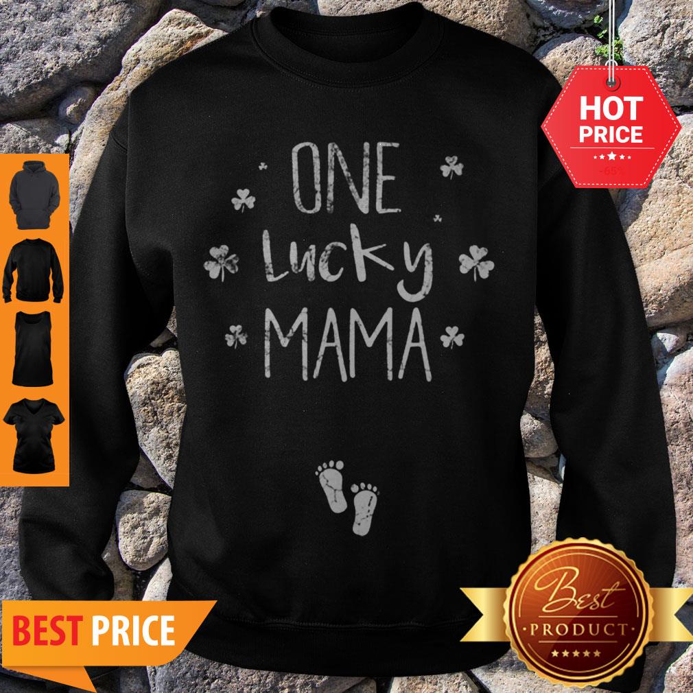 Top One Lucky Mama Pregnancy Announcement St Patricks Day Shirt - Image 3