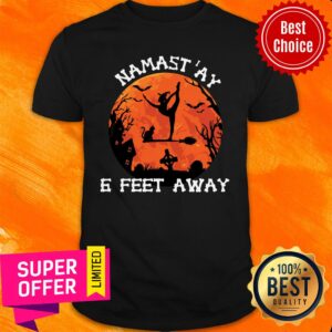 Namast'ay 6 Feet Away Witch Ballet In The Moon Halloween Shirt