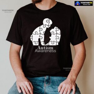 Alternative view of Autism Awareness Mom And Baby Puzzle Pieces T-Shirt