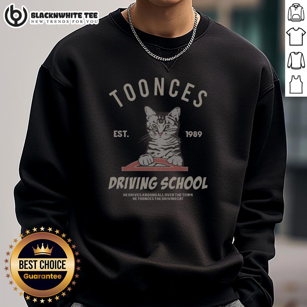 Awesome Cat Toonces The Driving School Est 1989 T-Shirt - Image 4