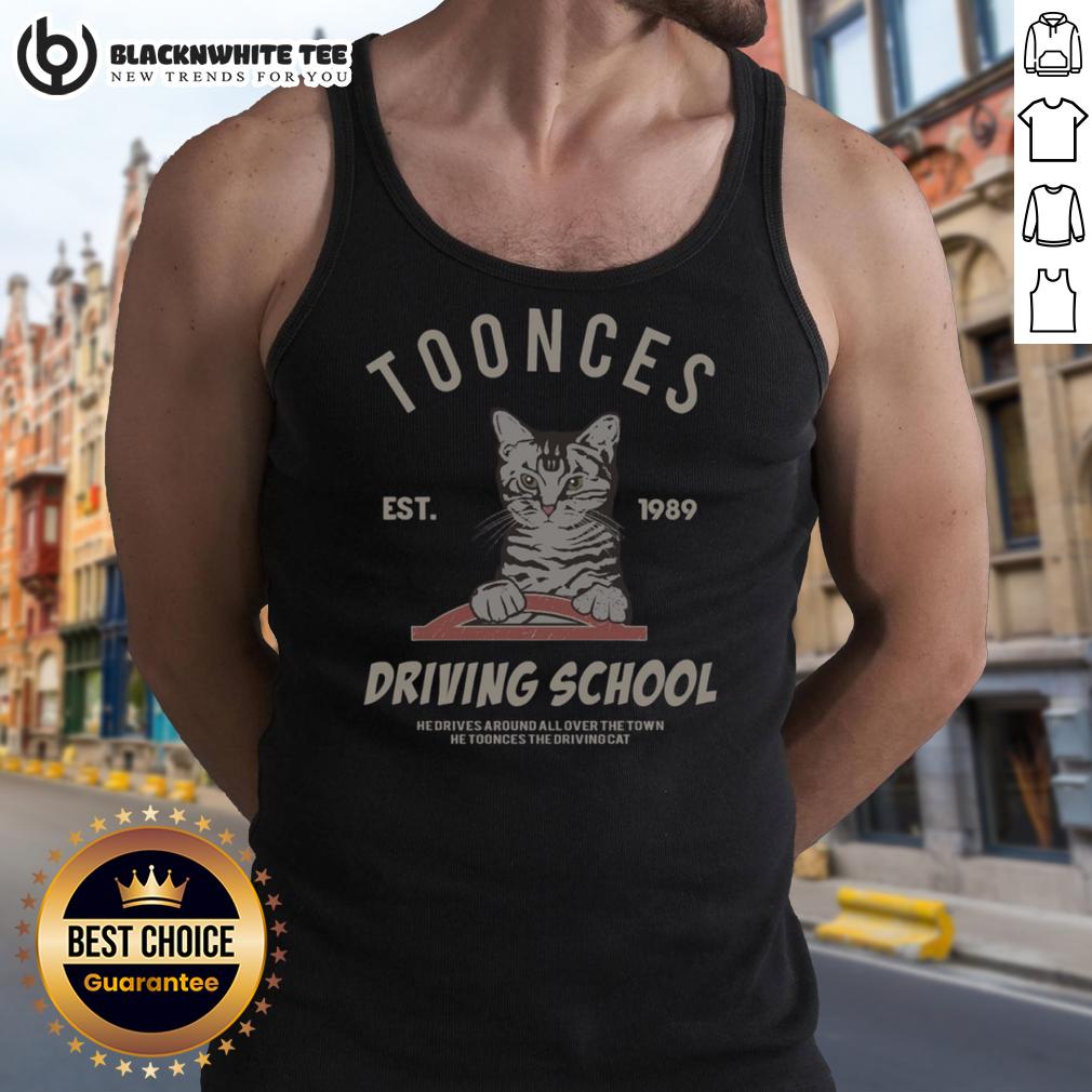 Awesome Cat Toonces The Driving School Est 1989 T-Shirt - Image 3