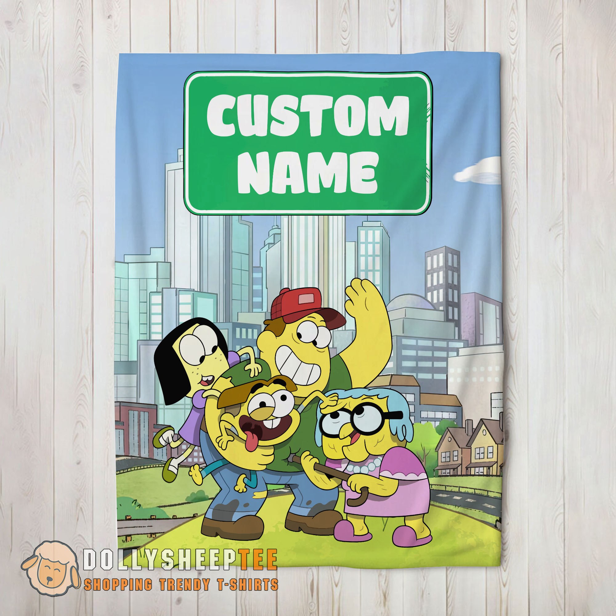 Premium Hot Disney Big City Greens Family Cartoon Blanket Fleece Customized Blanket