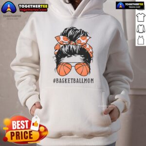 Alternative view of Pretty Basketball Mom Messy Bun Proud Mama Basketball Sunshades T-Shirt