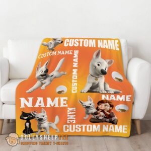 Alternative view of Pretty Disney Bolt And Penny Blanket Fleece Customized Blanket