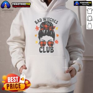 Alternative view of Top Bad Witch Club Messy Bun Halloween Mom T-Shirt