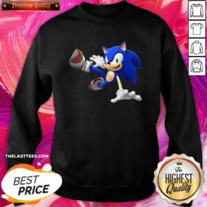 Alternative view of Premium Sonic The Hedgehog Blue Graphics Shirt