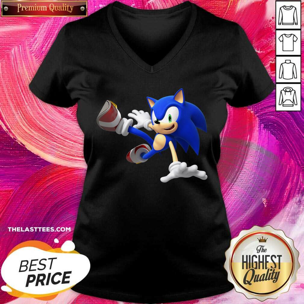Premium Sonic The Hedgehog Blue Graphics Shirt - Image 4