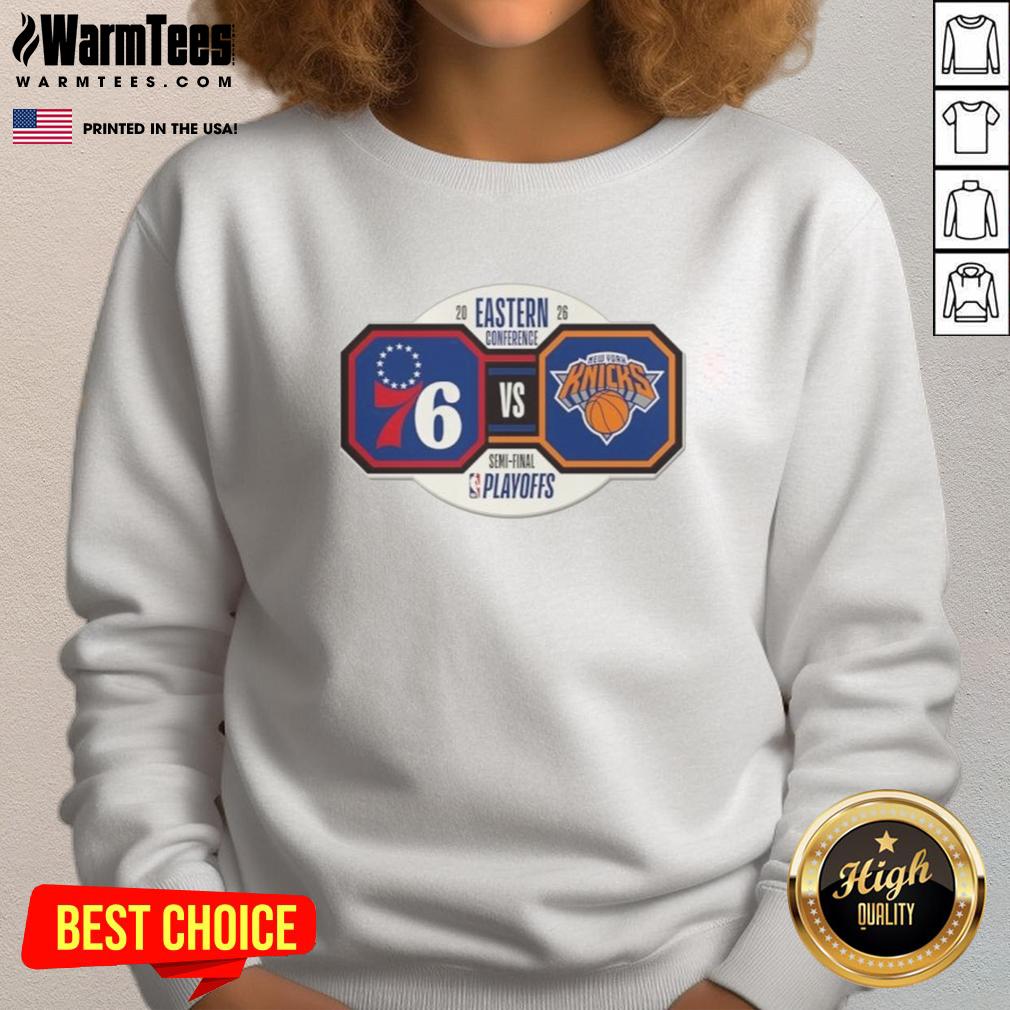 Nice New York Knicks NBA Playoffs 2026 Round 2 Match Up Eastern Conference T-Shirt - Image 5