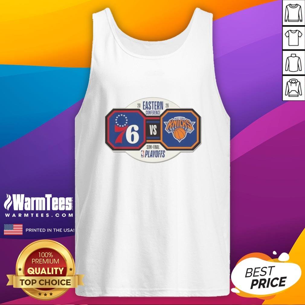 Nice New York Knicks NBA Playoffs 2026 Round 2 Match Up Eastern Conference T-Shirt - Image 4