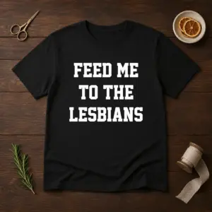 Awesome Feed Me To The Lesbians Lesbian Slogan Shirt