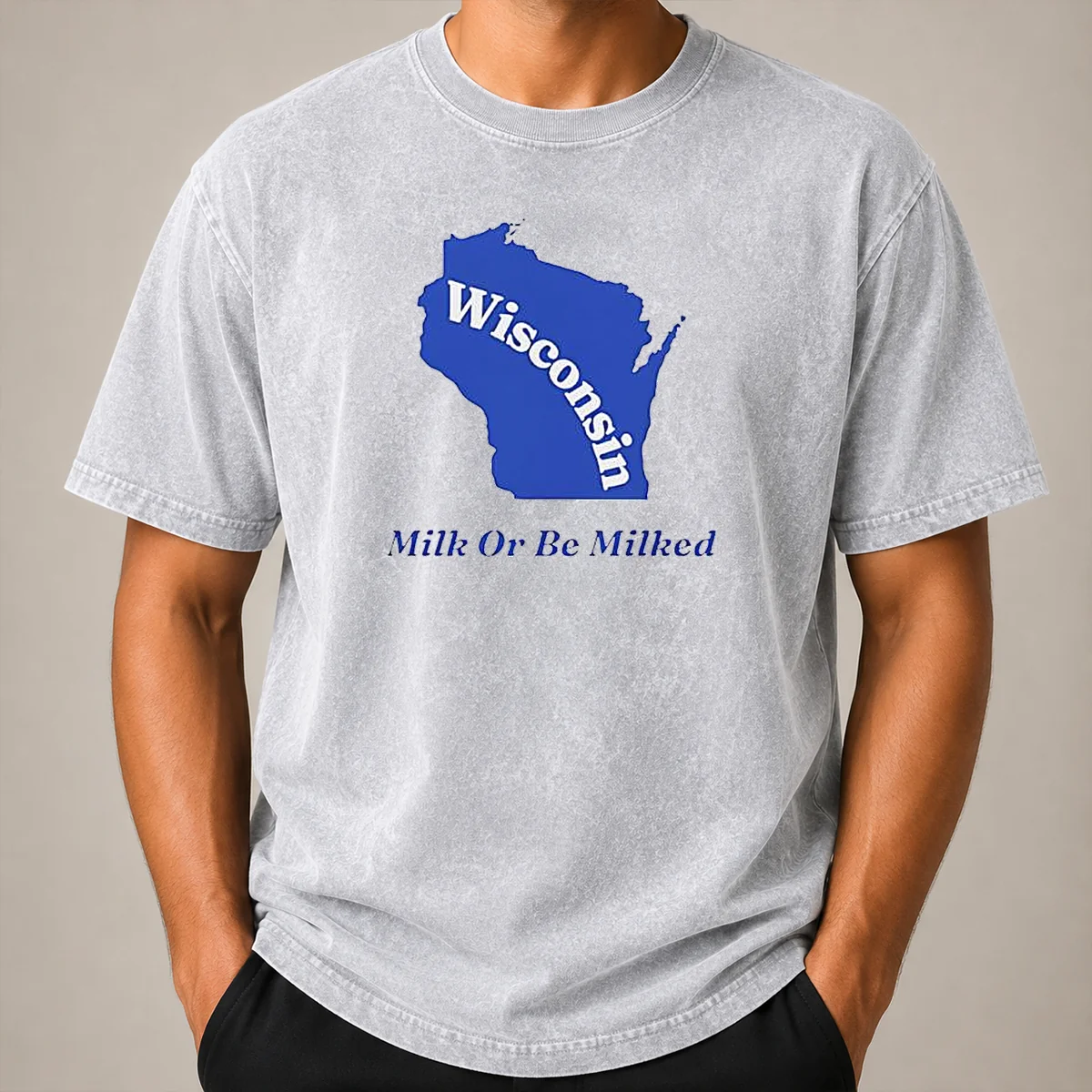 Funny Good Wisconsin State Milk Or Be Milked Map Shirt - Image 8