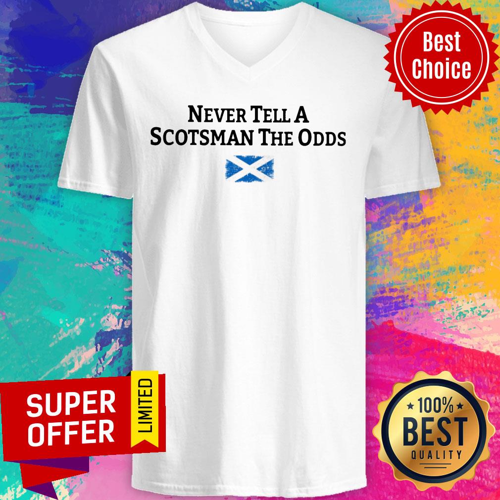 Never Tell A Scotsman The Odds Scotland Flag Shirt - Image 3