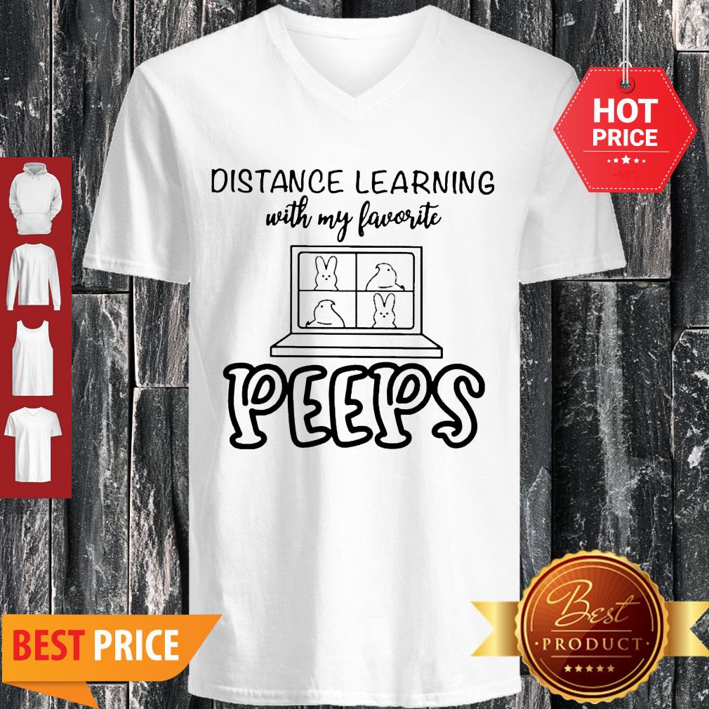 Nice Distance Learning With My Favorite Peeps Shirt - Image 4