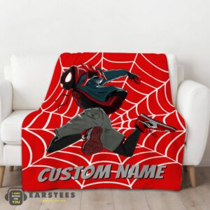 Alternative view of Good Spider-Man Into the Spider-Verse Miles Morales Blanket Fleece Customized Blanket