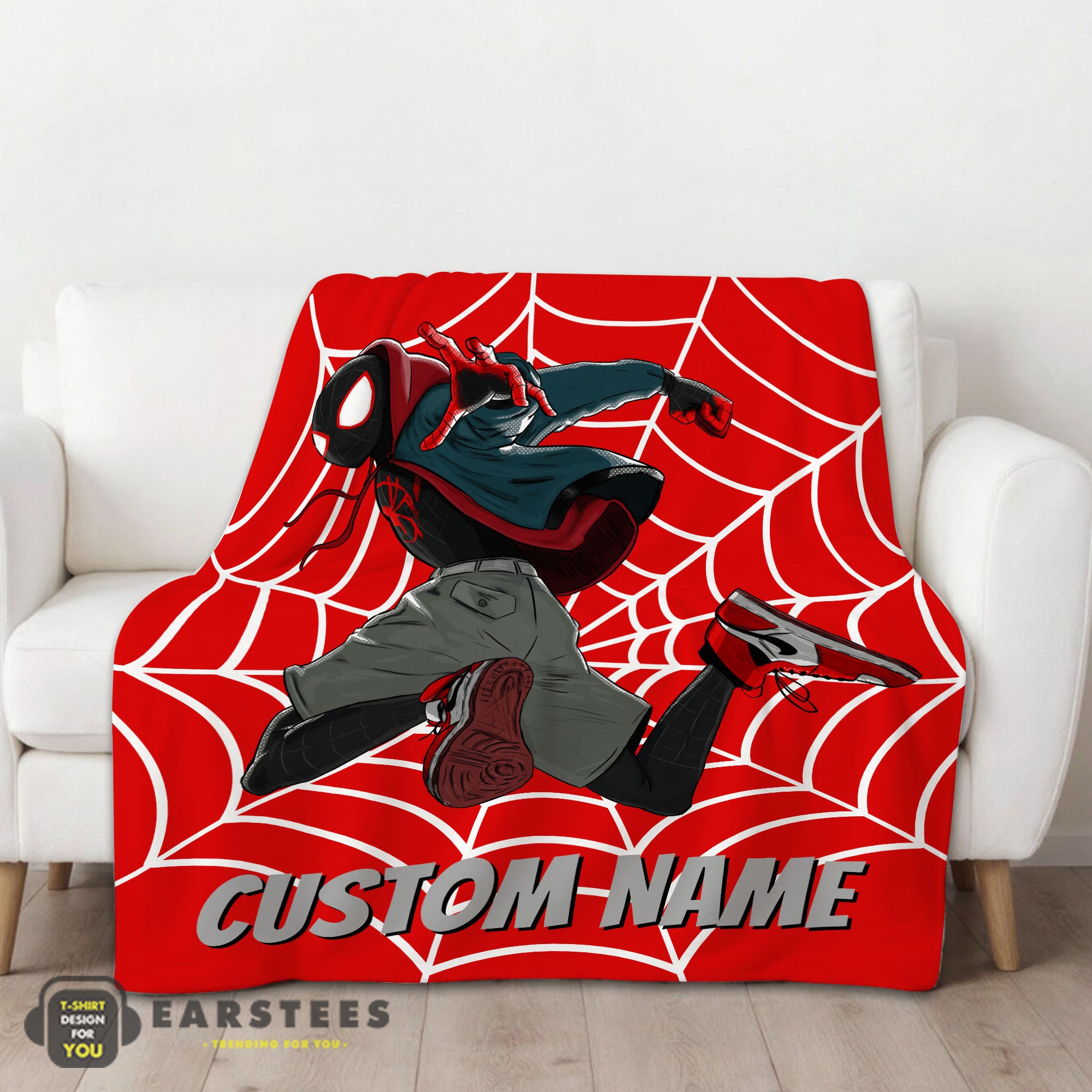 Good Spider-Man Into the Spider-Verse Miles Morales Blanket Fleece Customized Blanket - Image 2