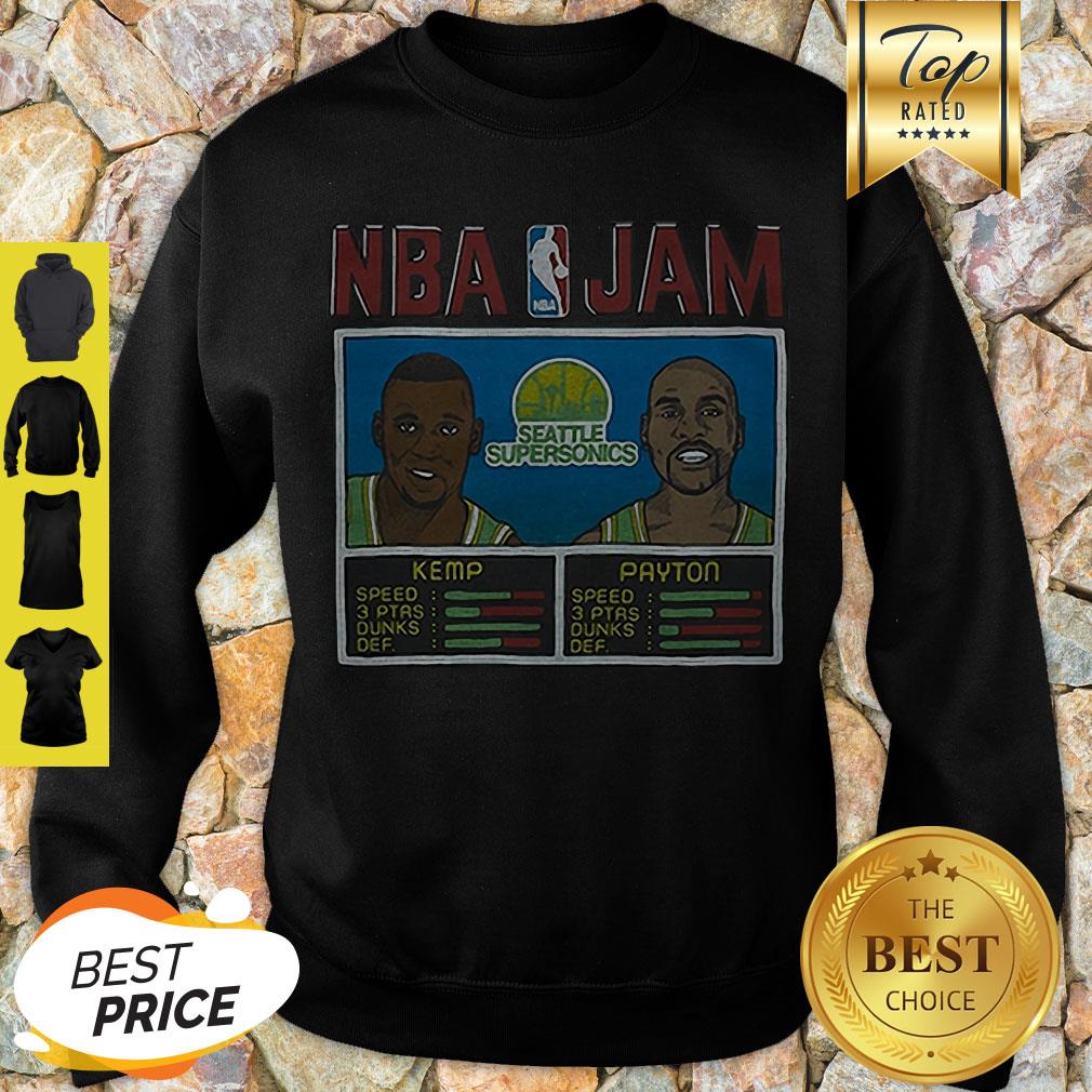 Good NBA Jam Seattle Supersonics Shawn Kemp And Gary Payton Shirt - Image 3