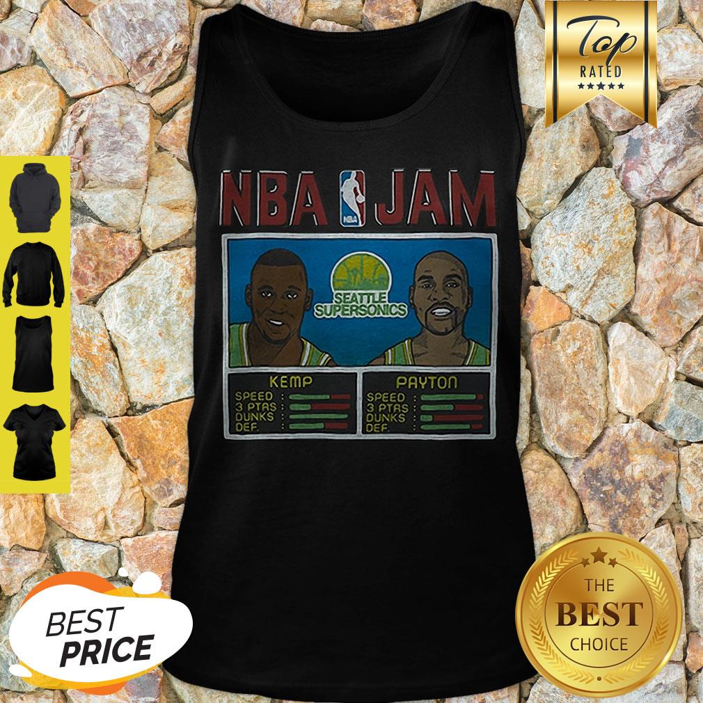 Good NBA Jam Seattle Supersonics Shawn Kemp And Gary Payton Shirt - Image 4