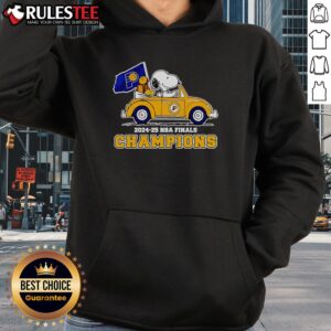 Alternative view of Awesome Snoopy And Woodstock Driving Car 2024-25 NBA Finals Champions Indiana Pacers T-Shirt