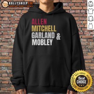 Alternative view of Nice Cleveland Cavaliers Basketball Starting Four Allen Mitchell Garland And Mobley T-Shirt
