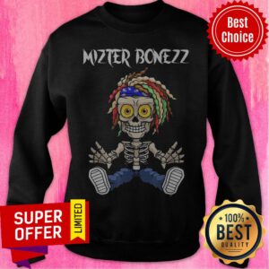 Alternative view of Top Mizter Bonezz DJ Producer EDM Reggae Skeleton Shirt
