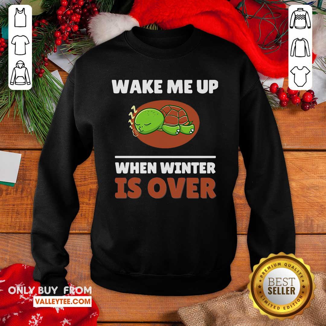 Super Turtle Wake Me Up When Winter Is Over Shirt - Image 2