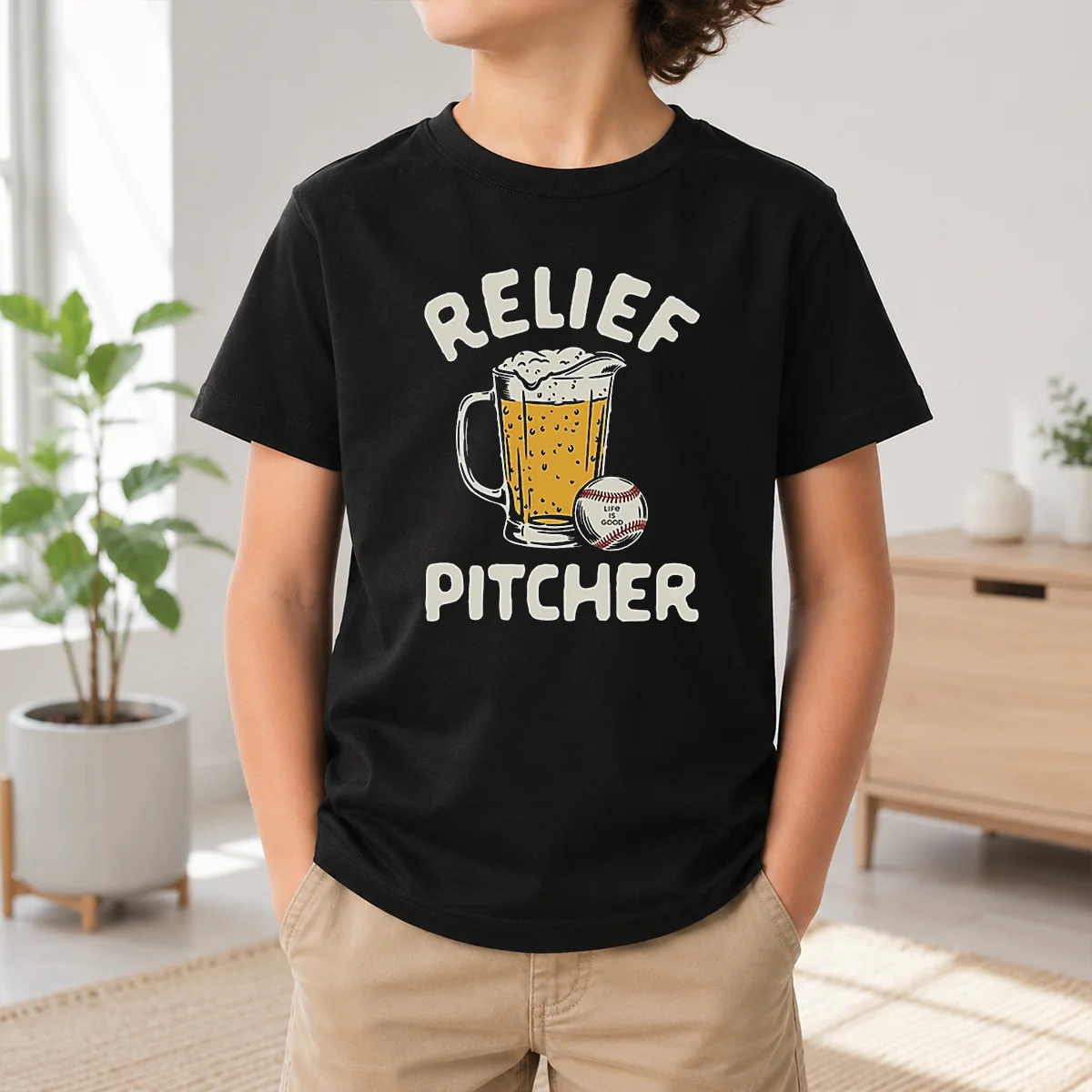 Official Relief Pitcher Beer Mug Baseball Shirt - Image 9