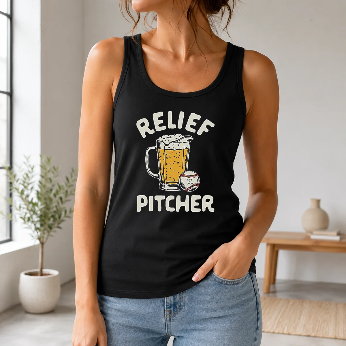 Official Relief Pitcher Beer Mug Baseball Shirt - Image 3