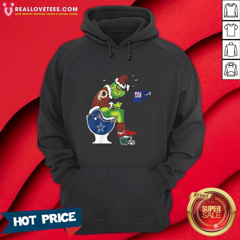 Vip The Grinch Washington Football Team Shit On Toilet Dallas Cowboys And Other Teams Christmas Shirt - Image 4