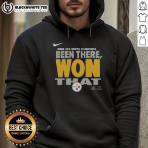 Alternative view of Original Pittsburgh Steelers 2025 AFC North Champions T-Shirt