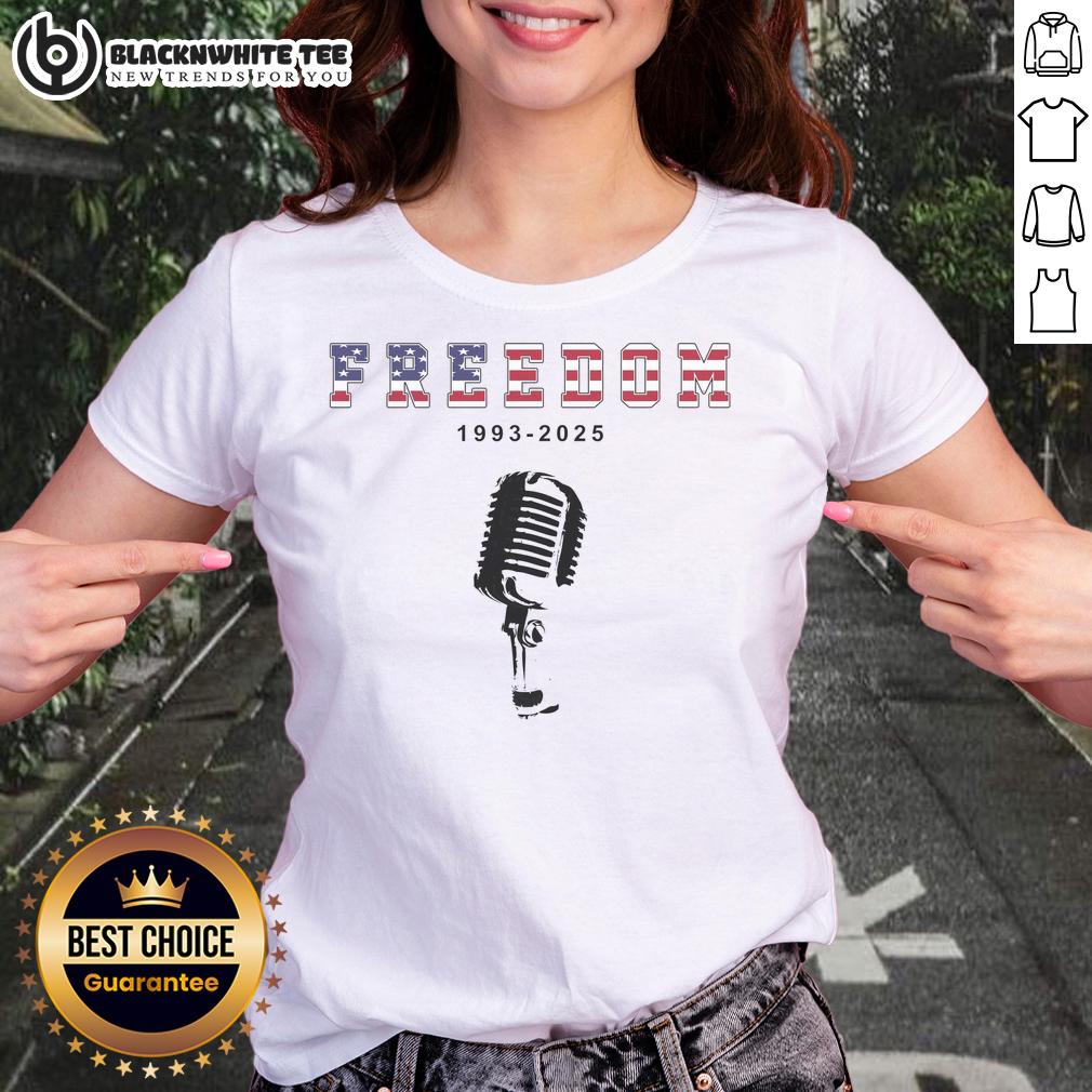 Original A True Patriot Freedom 1993-2025 USA Printed Charlie Kirk T-Shirt - Image 3