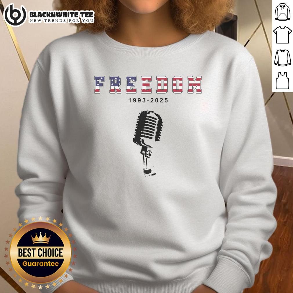 Original A True Patriot Freedom 1993-2025 USA Printed Charlie Kirk T-Shirt - Image 5