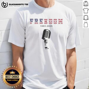 Original A True Patriot Freedom 1993-2025 USA Printed Charlie Kirk T-Shirt