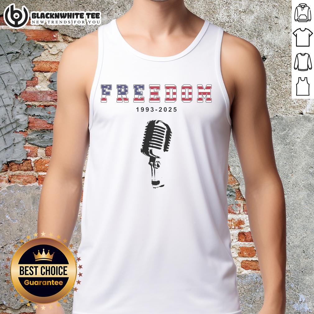 Original A True Patriot Freedom 1993-2025 USA Printed Charlie Kirk T-Shirt - Image 4