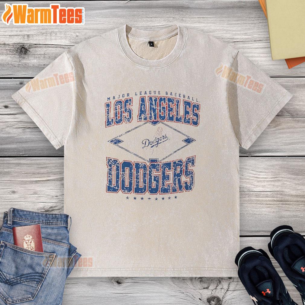 Awesome Los Angeles Dodgers Major League Baseball Cooperstown Diamond T-Shirt - Image 6