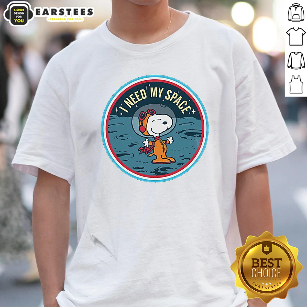 Pretty Peanuts Snoopy On The Moon I Need My Space Shirt