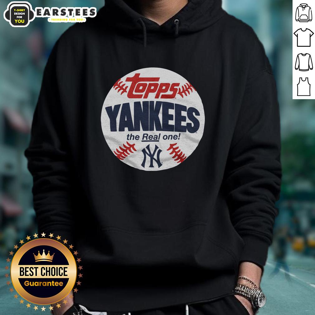 Original New York Yankees MLB X Topps Baseball The Real One T-Shirt - Image 2