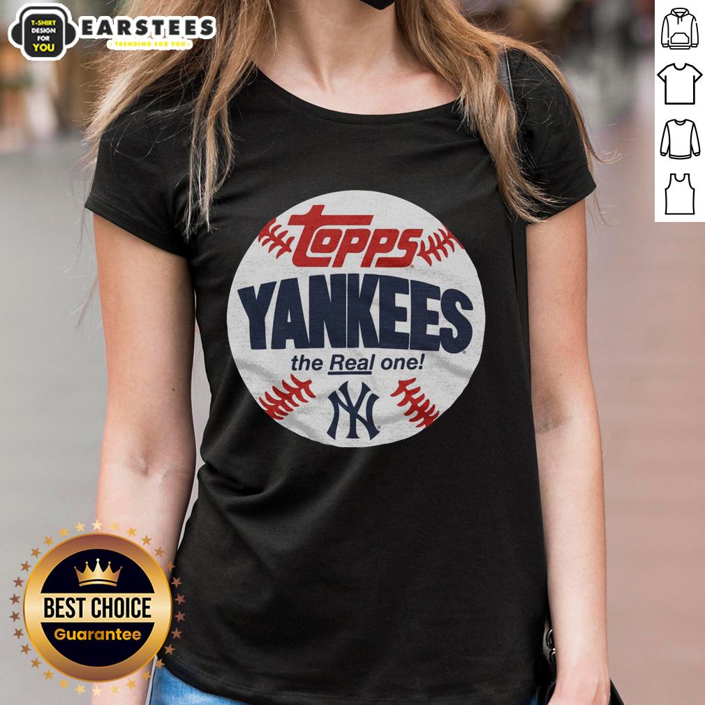 Original New York Yankees MLB X Topps Baseball The Real One T-Shirt - Image 3