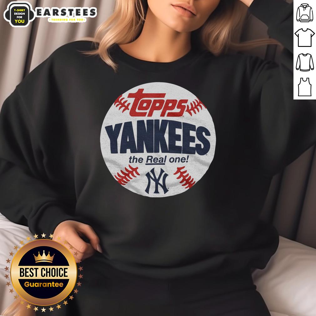 Original New York Yankees MLB X Topps Baseball The Real One T-Shirt - Image 5