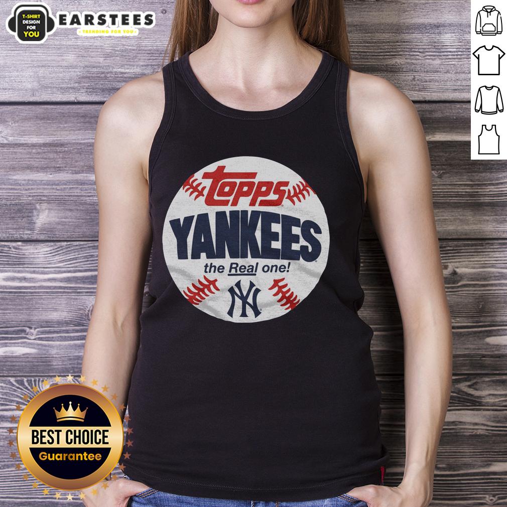 Original New York Yankees MLB X Topps Baseball The Real One T-Shirt - Image 4