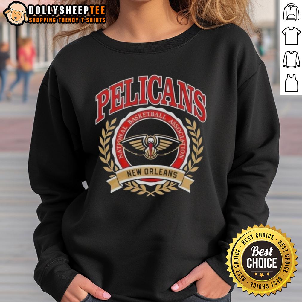 Good New Orleans Pelicans National Basketball Association Crest T-Shirt - Image 5