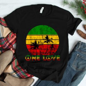 Rasta Reggae One Love Retro Vintage Sunset Shirt