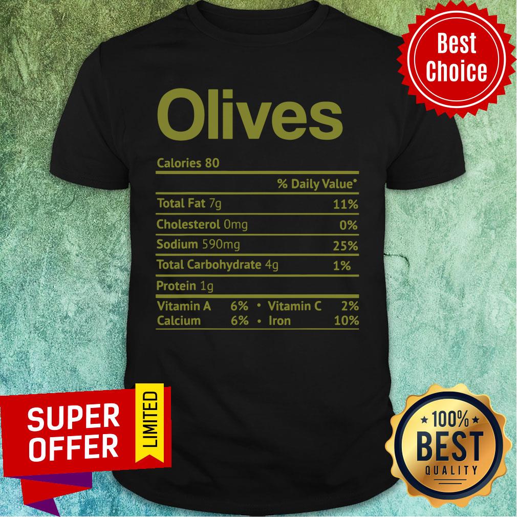 Olives Calories Total Fat Cholesterol Sodium Vitamin A Calcium Shirt