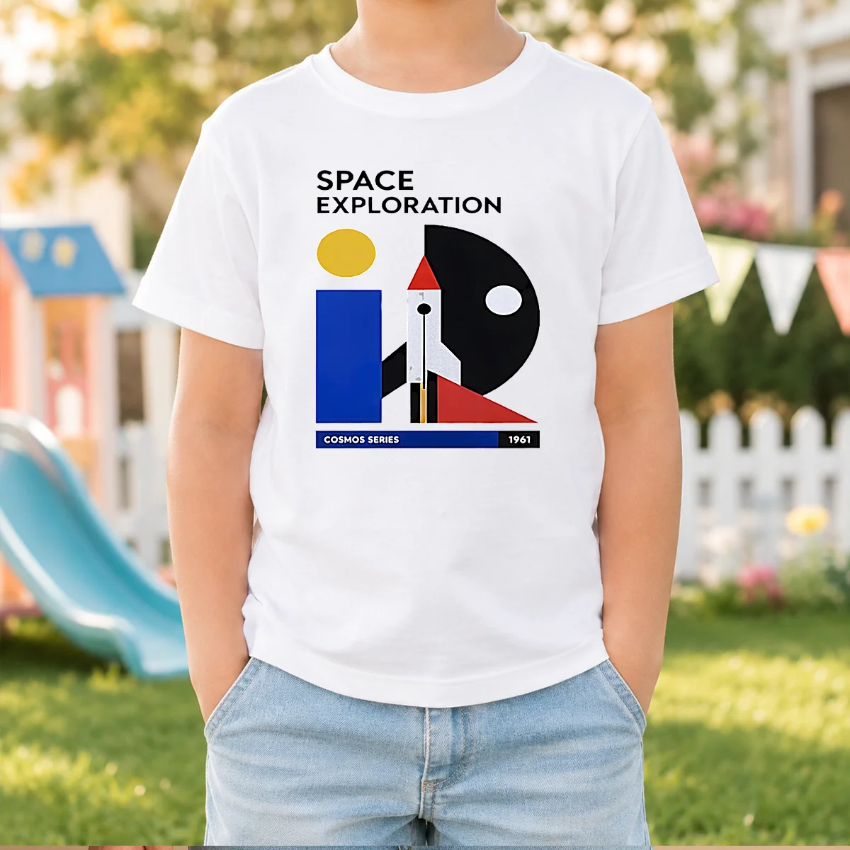Pretty Space Exploration Cosmos Series 1961 Retro Poster Shirt - Image 8
