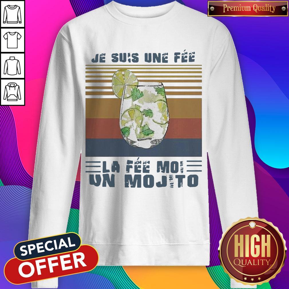 Je Suis Une Fee La Fee Moi Un Mojito Vintage Shirt - Image 4