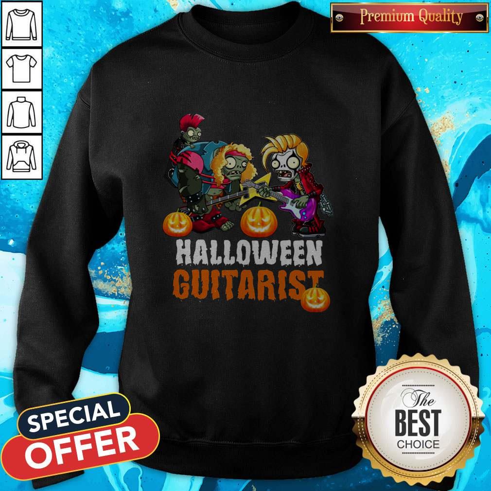 Perfect Zombie Guitar Undead Halloween Guitarist Shirt - Image 4
