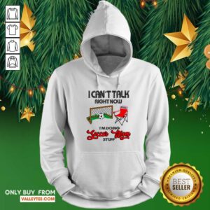 Alternative view of I Cant Talk Right Now Soccer Mom Shirt