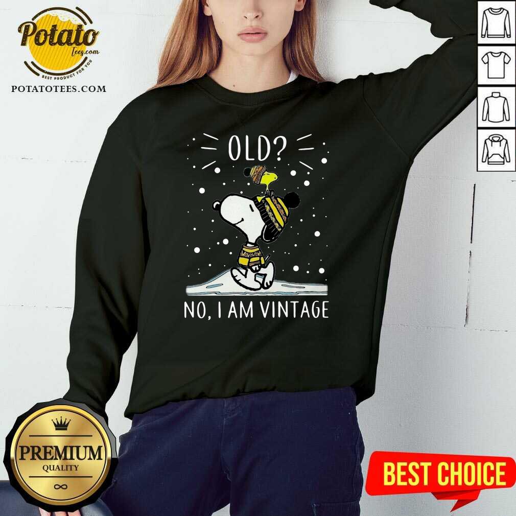 Top Snoopy And Woodstock Old No I Am Vintage Shirt - Image 3