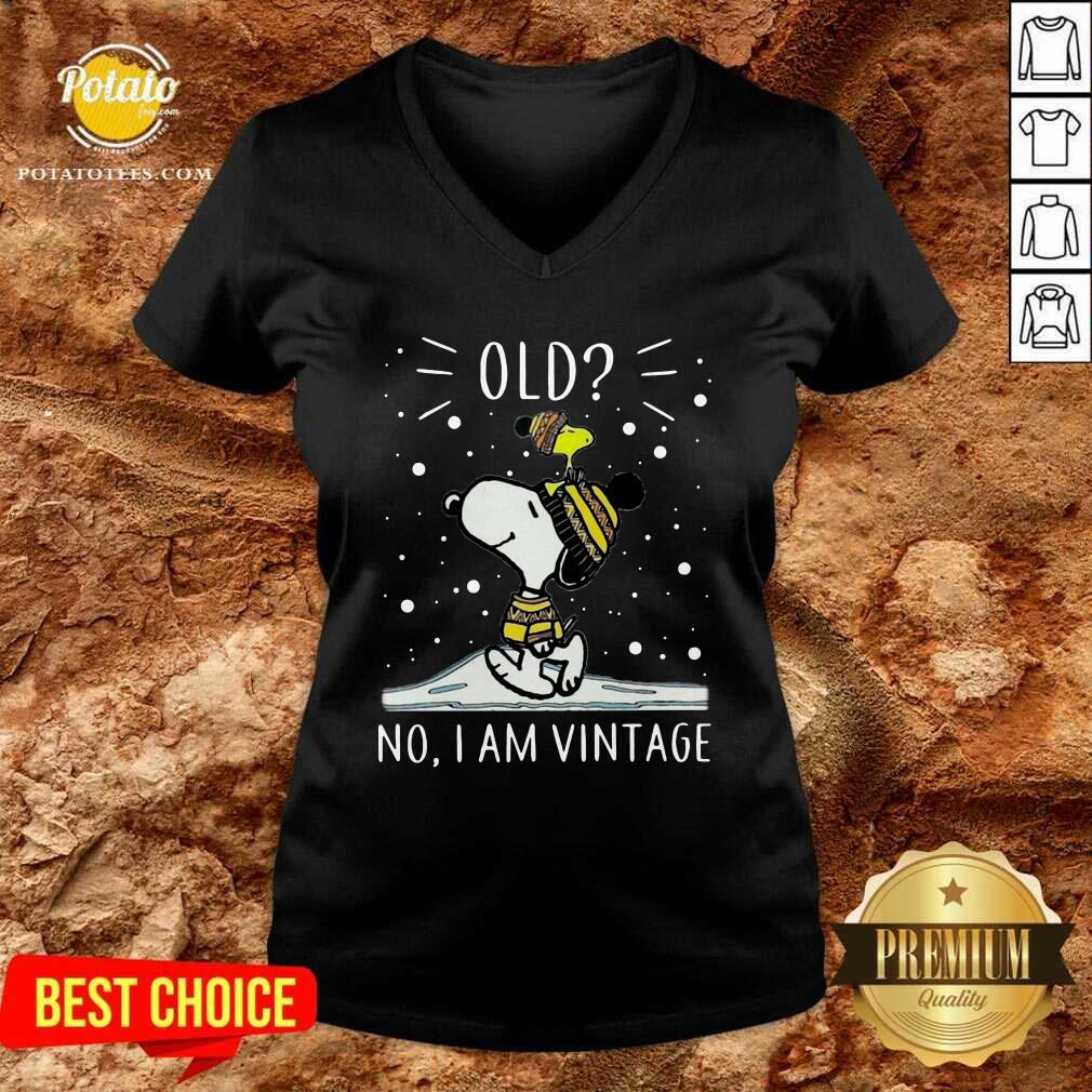 Top Snoopy And Woodstock Old No I Am Vintage Shirt - Image 5